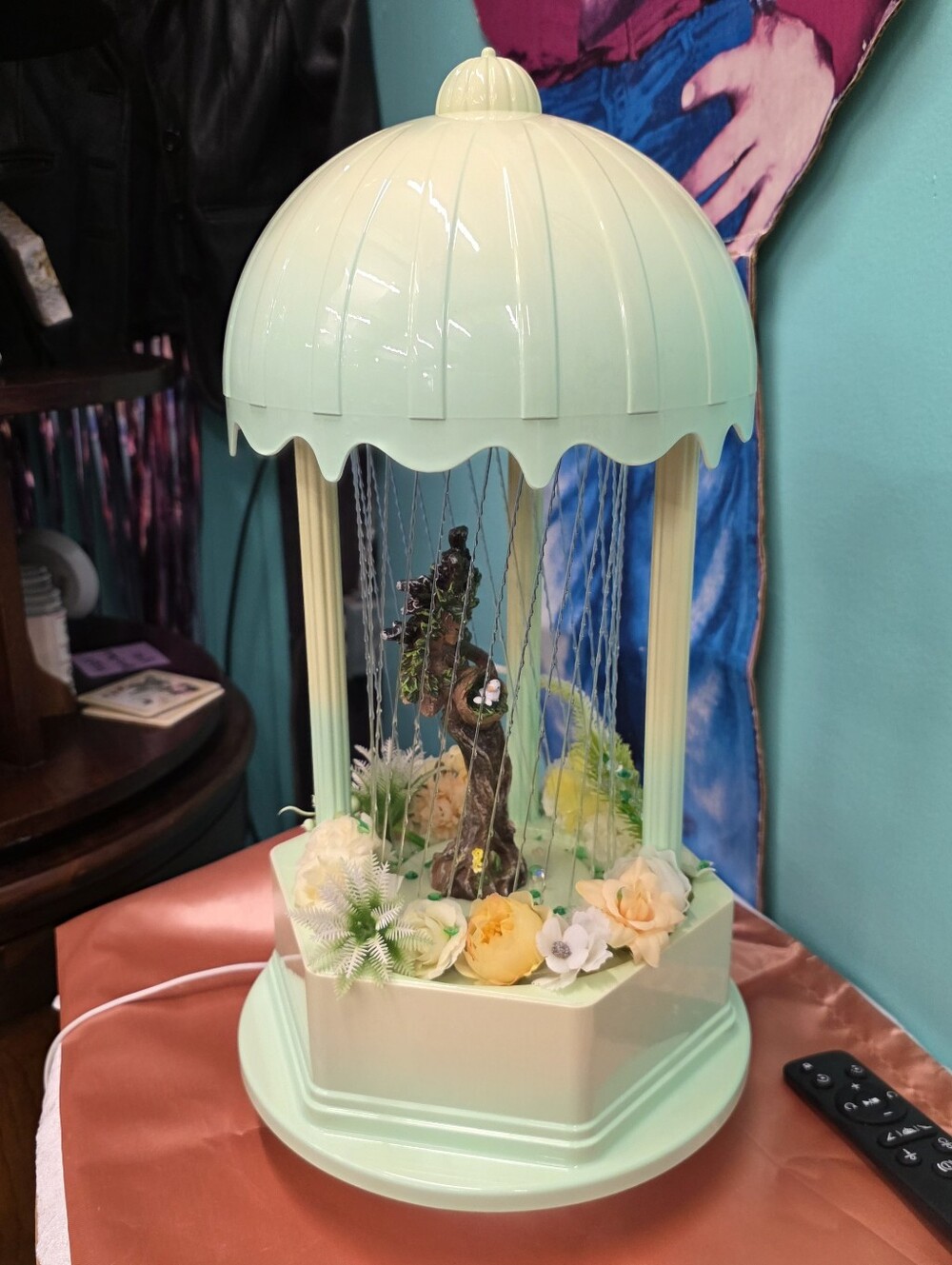 Oil Rain Motion Lamp Mother Tree Birdy - Picture 14 of 17